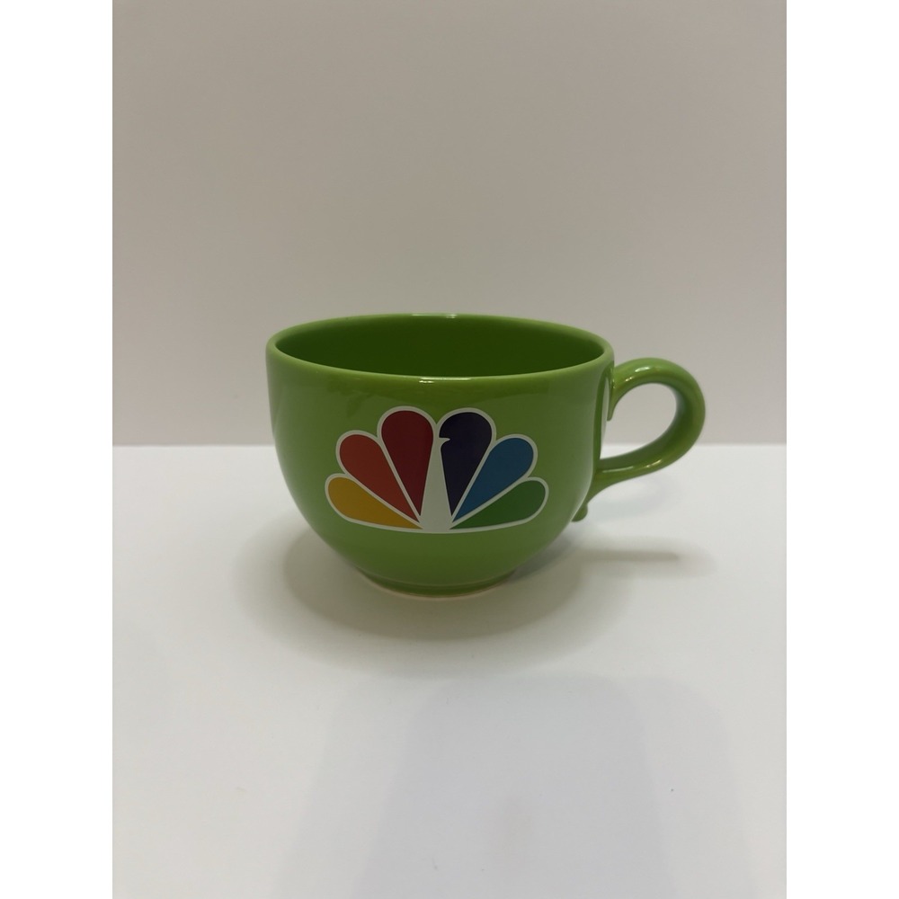 Warchterbach Mug NBC New York‎ Peacock Logo Green Lg 16 Oz Rare Made In Germany